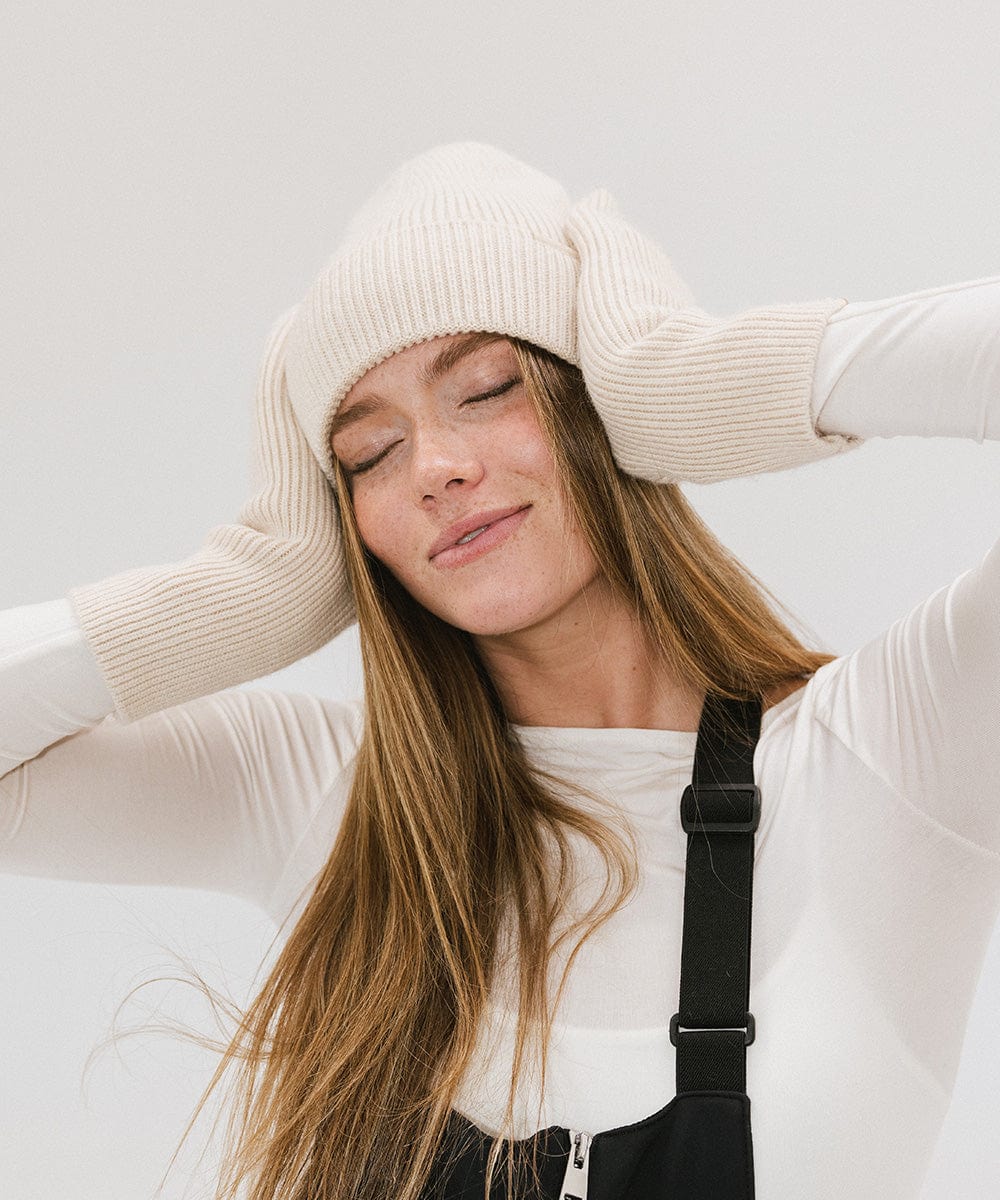 Nina Knit Beanie + Mitten Set - GIGI PIP #color_cream