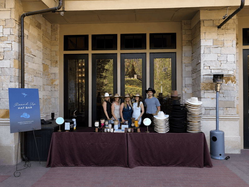 Welcome Party with a Custom Hat Bar for Alpha Schools in Montage Dear Valley