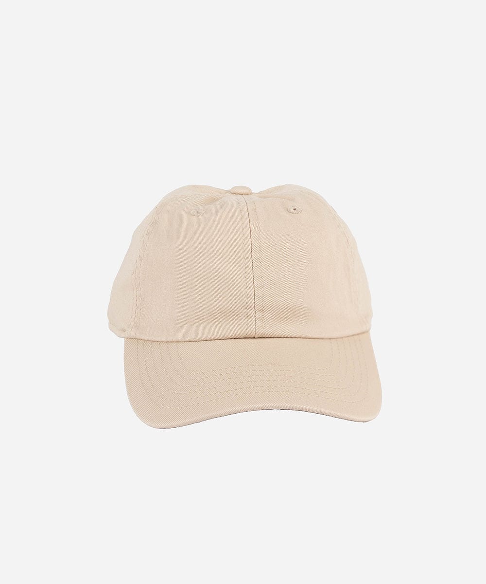 A cream colored ball cap on a white background #color_cream