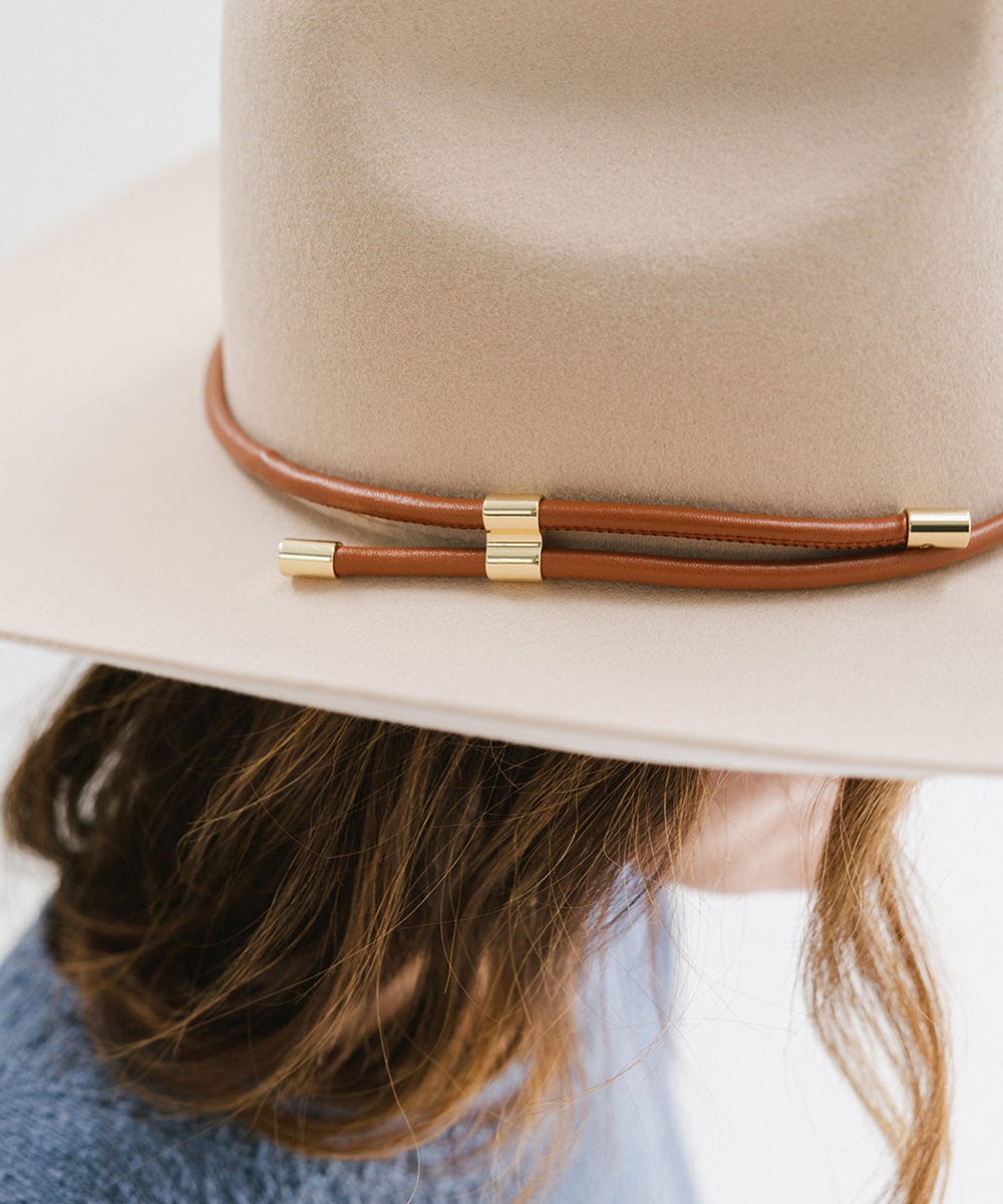 Vegan Leather Wrap Band - GIGI PIP #color_cognac