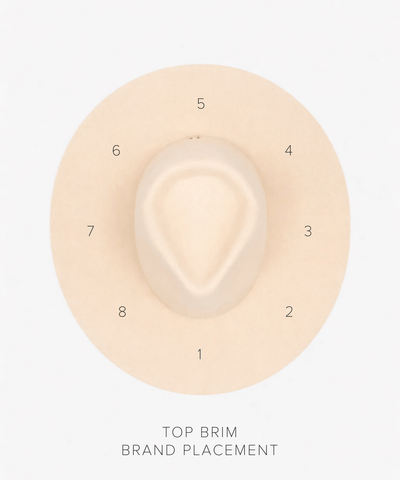Top Brim Placement Hat Branding Letters