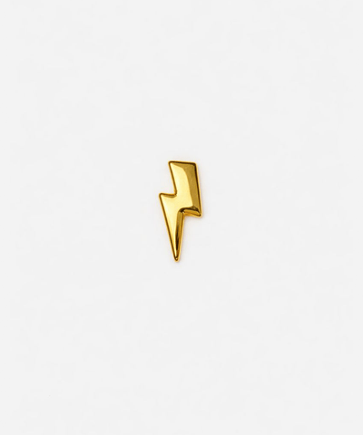Gold lighting bolt hat pin on a white background #color_gold