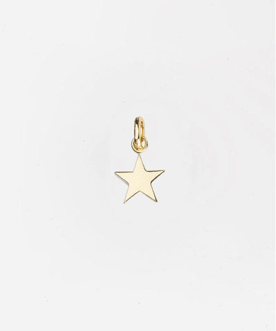 Gold star pendant hat charm on a light gray background #color_gold