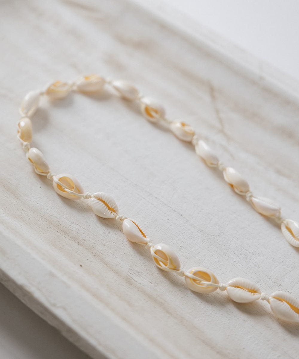 A white shell hat band on a plain background #color_natural