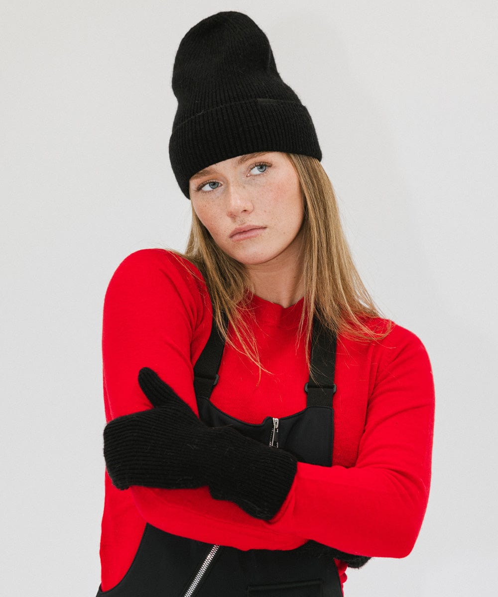 Nina Knit Beanie + Mitten Set - GIGI PIP #color_black